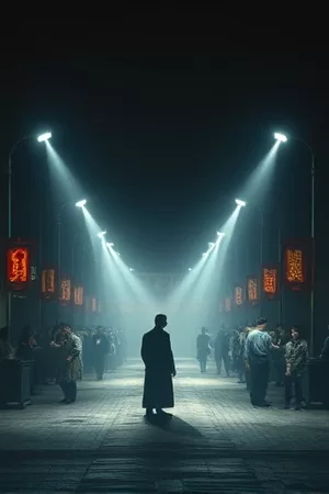 格子间的春天竖版海报 办公隔断上冒出的绿芽
