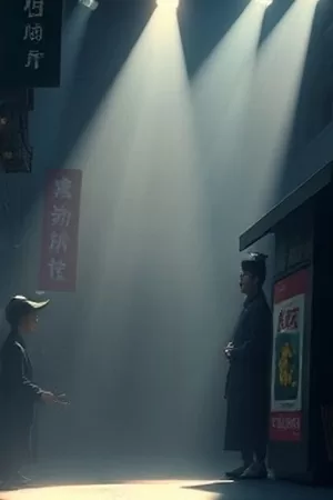 回声档案馆竖版海报 成排档案柜与走廊尽头的光